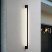 Lindby LED wall light Neano, 120 cm, black, metal, IP54