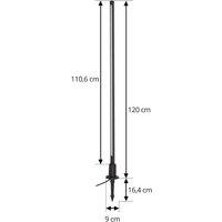 Lindby LED path light Neano, 120 cm, black, metal, IP65