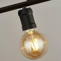 Searchlight Dance pendant light, 4-bulb, black, metal, E27, 80 cm long