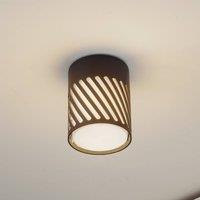 Lindby Lurinda outdoor ceiling light, 10.5 cm, black, aluminium,