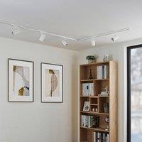 Lindby single-circuit track lighting system Linaro, GU10, 5-bulb, white