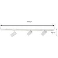Lindby single-circuit track lighting system Linaro, GU10, 3-bulb, white