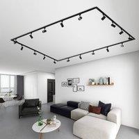Lindby track lighting system Linaro, GU10, 18-light, black