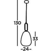 Searchlight Elixir pendant light, nickel-coloured/clear, glass, 24 cm, E27