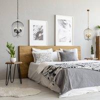 Searchlight Shower pendant light, gold/clear, crystal glass, E14, 36 cm