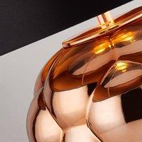 Searchlight Fizz table lamp, black/copper, glass, 30 cm high, E27