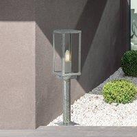 Searchlight Pillar light Box II, 50 cm high, silver/clear, glass, IP44