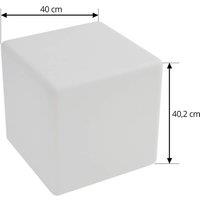 Lindby Cubara rechargeable LED outdoor light, RGB, cube, plastic