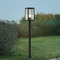Lindby Bolgar path light, black, metal, glass, 15 cm
