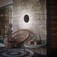 Briloner Aurora LED outdoor wall light, black, touch dimmer, IP54