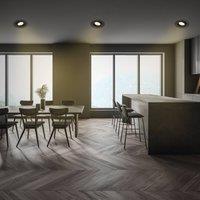 Briloner LED recessed light Desi, black, 9cm, on/off, 3000K