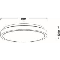 Lucide Dasher LED ceiling light, white, 41 cm, 2700 K, IP44
