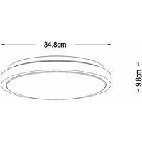 Lucide Dasher LED ceiling light, black, 34.8 cm, 2700 K, IP44