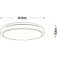 Lucide Dasher LED ceiling light, white, 34.8 cm, 2700 K, IP44