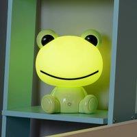 Lucide Children's table lamp Dodo frog, green, dimmable, ABS