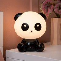 Lucide Children's table lamp Dodo Panda, black/white, dimmable, ABS