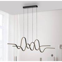 Paul Neuhaus Altitude LED hanging light, black, length 125 cm