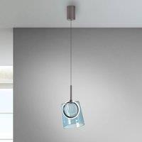 Paul Neuhaus LED hanging light Zula, blue, 15 cm, glass