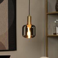 Lucide Joanet pendant light, 16 cm, 1-bulb, glass, black