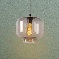 Lucide Medine pendant light, smoke grey, 25 cm, glass, 1-bulb