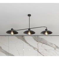 EMIBIG LIGHTING Foster ceiling light, 3-bulb, 113 cm, black, metal