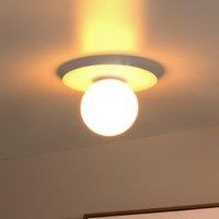Lucide Tricia ceiling light, white, 25 cm, glass, 1-bulb, E27