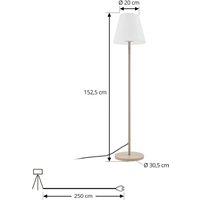 Lucande patio light Jaimy, beige, metal, 150 cm, E27