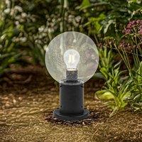 Lindby Dangan pillar light, clear, height 32 cm, glass, metal