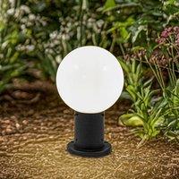 Lindby Dangan pillar light, white, height 32 cm, glass, metal