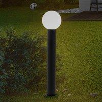 Lindby Dangan path light, white, height 90 cm, glass, metal