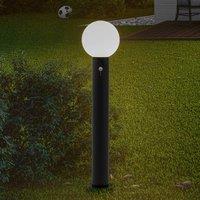 Lindby Dangan path light, white, 90 cm, glass, sensor