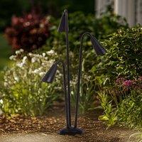 Lindby Sorvete path light, black, metal, 3-bulb, 83cm