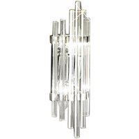 KOLARZ wall lamp Ontario, clear/chrome-coloured, height 31 cm, glass