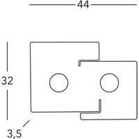 austrolux KOLARZ Square ceiling light, copper, length 44 cm, metal
