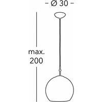 KOLARZ hanging light Luna, 30 cm, gold-coloured, metal/glass