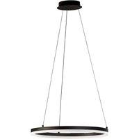 FISCHER & HONSEL Sirko LED pendant light, black/white, metal, CCT, dimmable