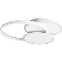 FISCHER & HONSEL Tomo LED ceiling lamp, white, 40 cm, metal, remote control, CCT, dimmable