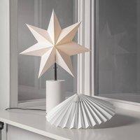 STAR TRADING Stila table lamp, white, paper/wood, star and lampshade