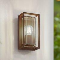 Arcchio Ismera outdoor wall light, rust-coloured, IP65, glass, E27