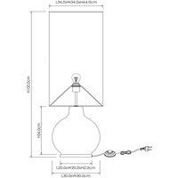 Lucide Esterad floor lamp, black, 34 cm, height 100 cm, glass