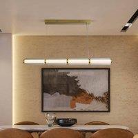 Searchlight LED pendant light Mod, brass-coloured, 3-step dimmable, steel