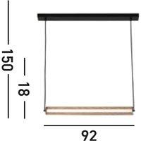 Searchlight Thread LED pendant light, gold-coloured, 3-step dimmable, steel