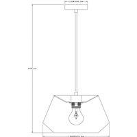 Lucide Jessica pendant light, grey, 1-bulb, 30 cm, cotton