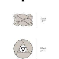LZF LAMPS LZF Link pendant light, 46 cm, ivory