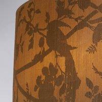 Searchlight Isla pendant light, 45 cm, brown, beige, bamboo, steel