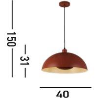Searchlight Mars pendant light, dark orange, 40 cm, steel