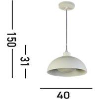 Searchlight Mars pendant light, cream, 40 cm, steel