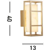 Searchlight Mirage LED wall light, height 40 cm, gold, steel, IP44