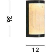 Searchlight LED wall light Nile, height 36 cm, black, steel, IP44