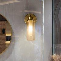 Searchlight Imperial wall light, brass, 1-bulb, steel, glass, IP44